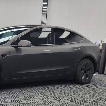 Veintone Matte Diamond Black Red Vinyl Car Wrap | Satin Crystal Finish | Dual-Tone Chameleon Auto Film