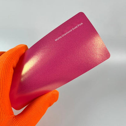 Veintone Matte Diamond Gold Pink Vinyl Car Wrap – Luxurious Matte Pink Wrap with Sparkling Gold Diamond Effect