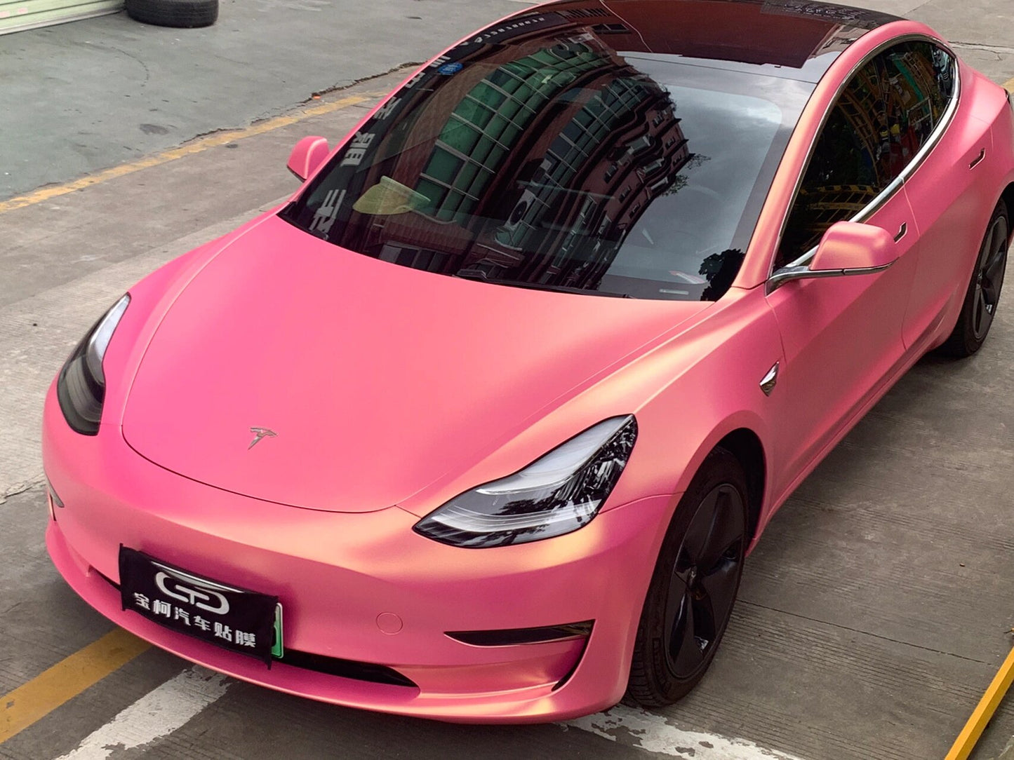 Veintone Matte Diamond Gold Pink Vinyl Car Wrap – Luxurious Matte Pink Wrap with Sparkling Gold Diamond Effect