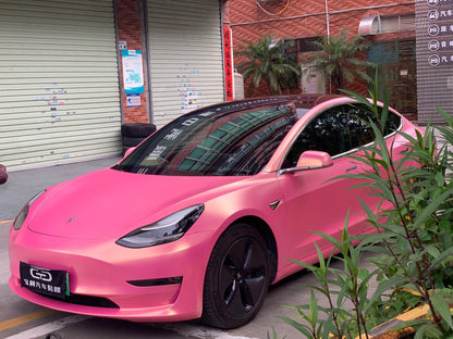 Veintone Matte Diamond Gold Pink Vinyl Car Wrap – Luxurious Matte Pink Wrap with Sparkling Gold Diamond Effect