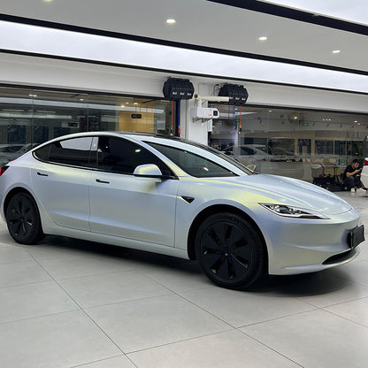 Veintone Matte Diamond Gold White Vinyl Car Wrap – Subtle Matte White Wrap with Sparkling Gold Flakes for a Luxury Finish