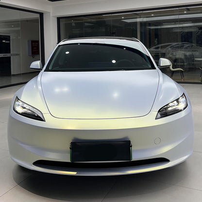 Veintone Matte Diamond Gold White Vinyl Car Wrap – Subtle Matte White Wrap with Sparkling Gold Flakes for a Luxury Finish