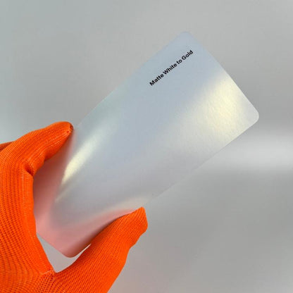 Veintone Matte White to Gold Vinyl Car Wrap – Elegant Color-Shifting Wrap with Matte Pearl-to-Gold Finish