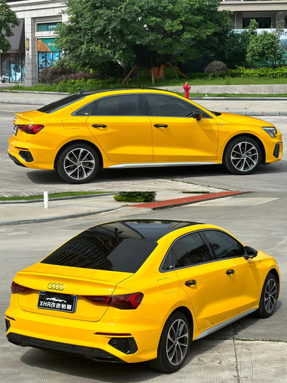 Veintone PET Sunflower Yellow Vinyl Car Wrap | Ultra-Gloss PET Wrap Film | Bright Sun-Inspired Yellow Auto Wrap