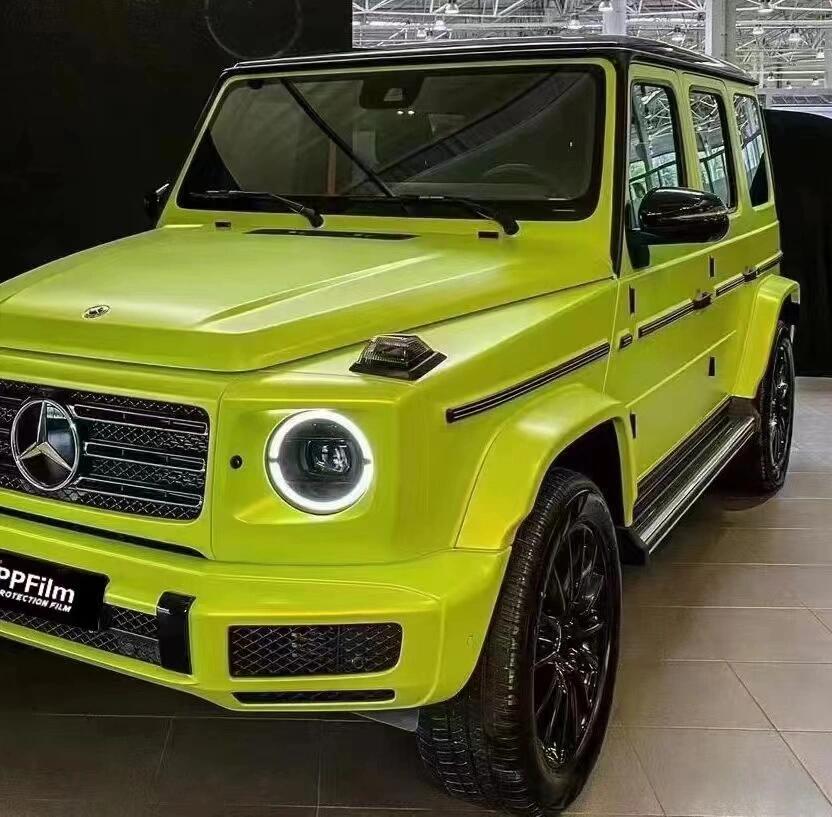 Veintone Pure Metal Fluorescein Vinyl Car Wrap | High-Gloss Metallic Neon Green Wrap | Premium Bright Fluorescent Auto Film