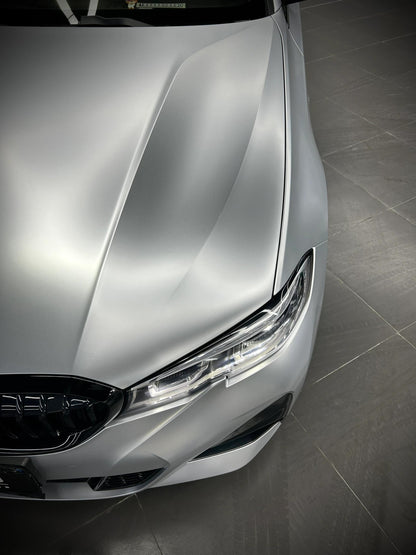 Veintone Pure Metal Silver Vinyl Car Wrap Ultra-Gloss Metallic Silver Wrap for Sleek & Professional Vehicle Finish