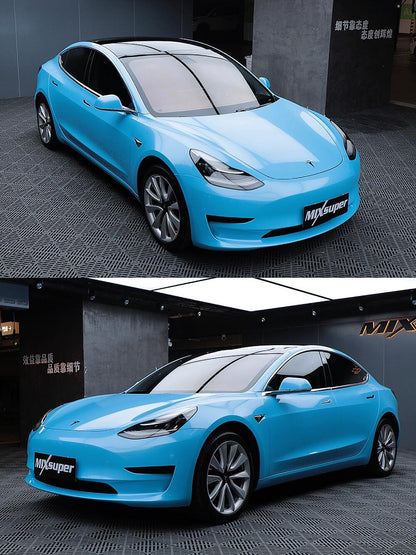 Veintone Sparkle Sky Blue Vinyl Car Wrap Premium Sparkling Sky Blue Vehicle Film for Stunning Car Makeover
