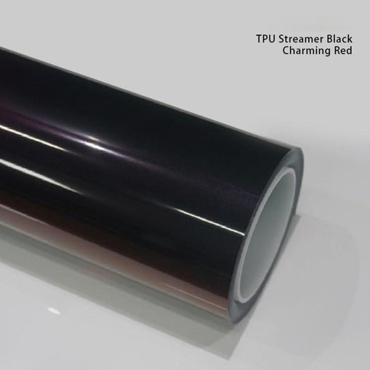 Veintone TPU Streamer Black Charming Red Car Wrap