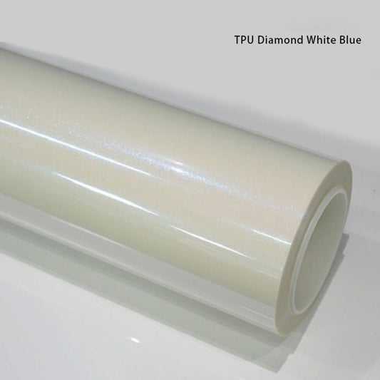 TPU Diamond White Charm Gold Car Wrap
