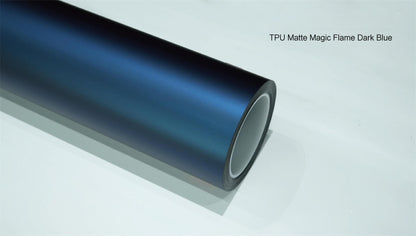 Veintone TPU Matte Magic Flame Dark Blue Car Film PPF | Ultra-Matte Self-Healing Metallic Blue Paint Protection Film | Veintone Color PPF Series