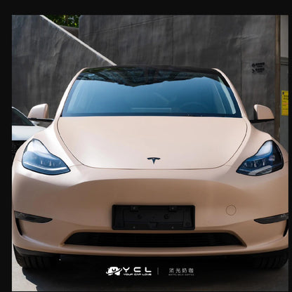 Veintone Ultimate Flat Shine Latte Vinyl Car Wrap – Sleek Matte Latte Finish with Subtle Shine for Modern Vehicle Styling