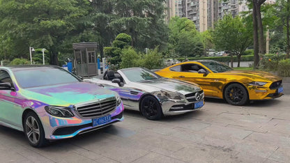 Veintone Electroplated Silver Vinyl Car Wrap – Mirror-Like Electro Chrome Silver Wrap for High-Gloss Automotive Styling